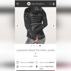 Lululemon Down For A Run II Jacket